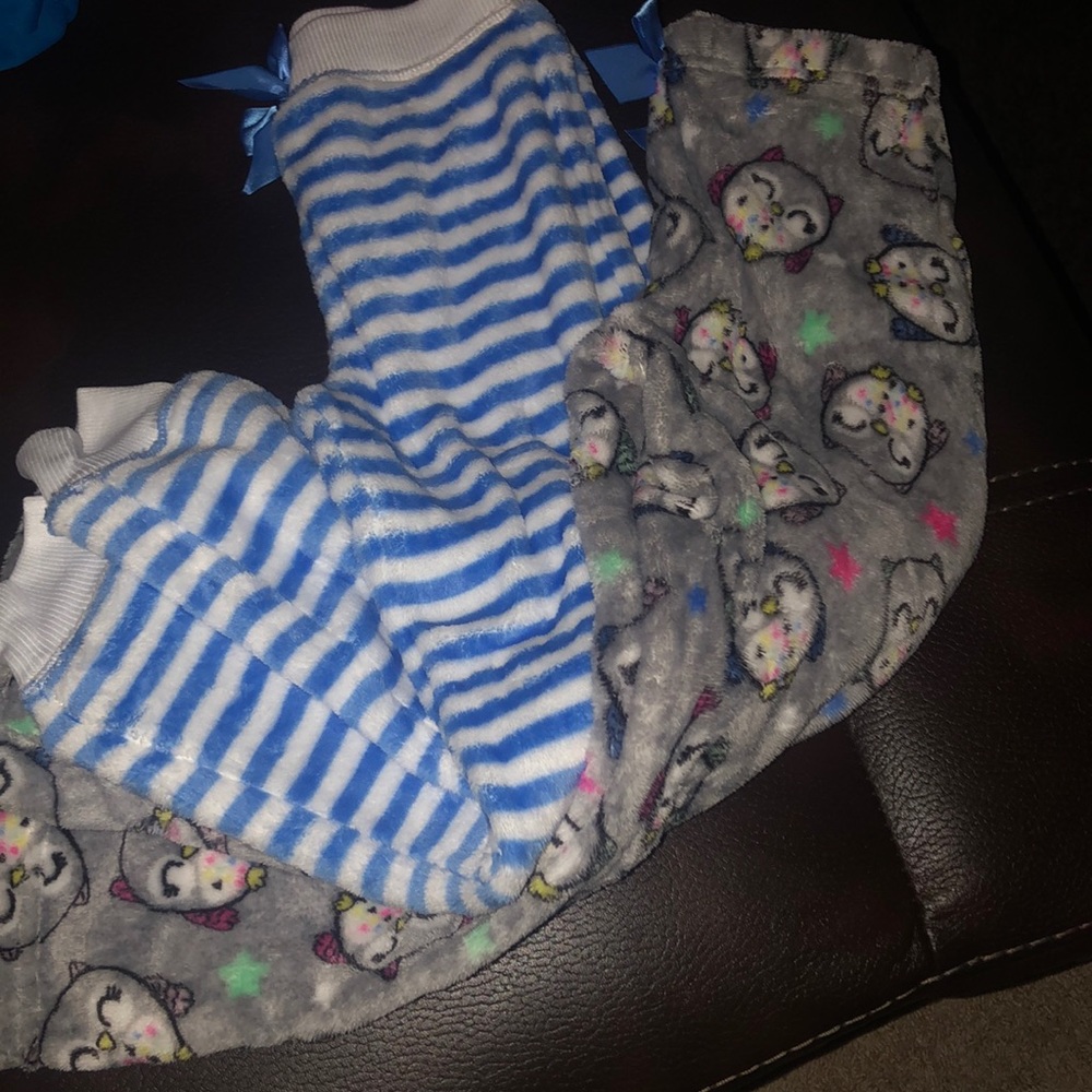 Girls joggers night pants size 6 set of 2